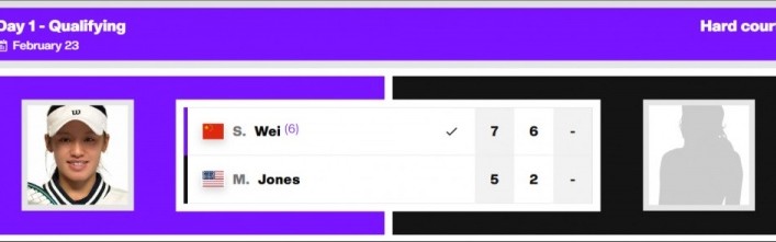 金年会WTA250奥斯汀站资格赛：韦思佳2-0击败M-琼斯，晋级决胜轮